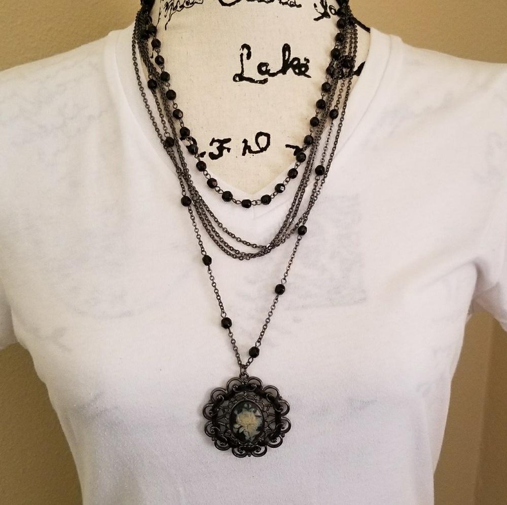 Multiple Layered, Adjustable Chain Link Necklace